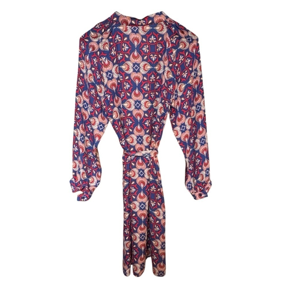NWT! Tucker Silk Long Sleeve Polo Belted Shirt‎ Dress | Women’s Size Large - Picture 3 of 11